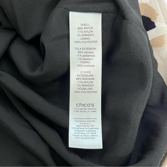 Chico's 1 Moto Asymmetrical Zip Front Blazer Jacket in Beige Leopard Print - Picture 11 of 15